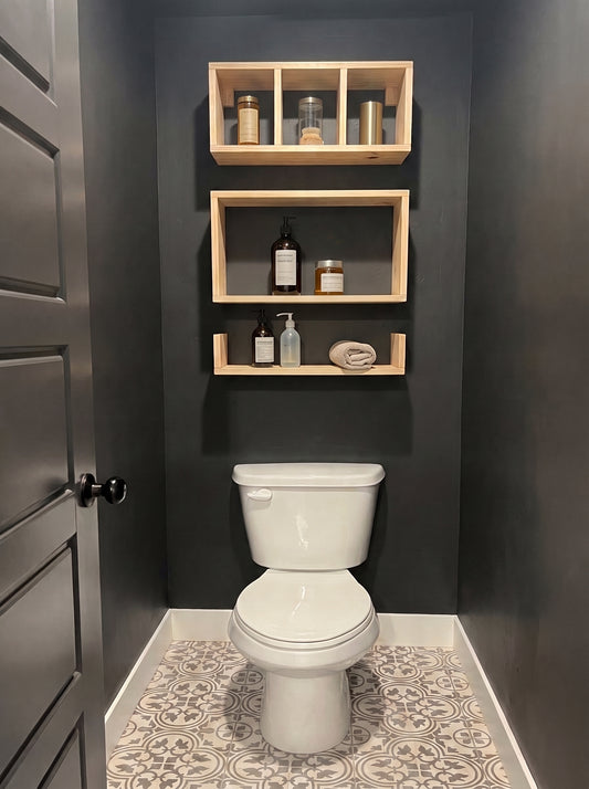 Modern Wooden Wall Shelf Set MDF
