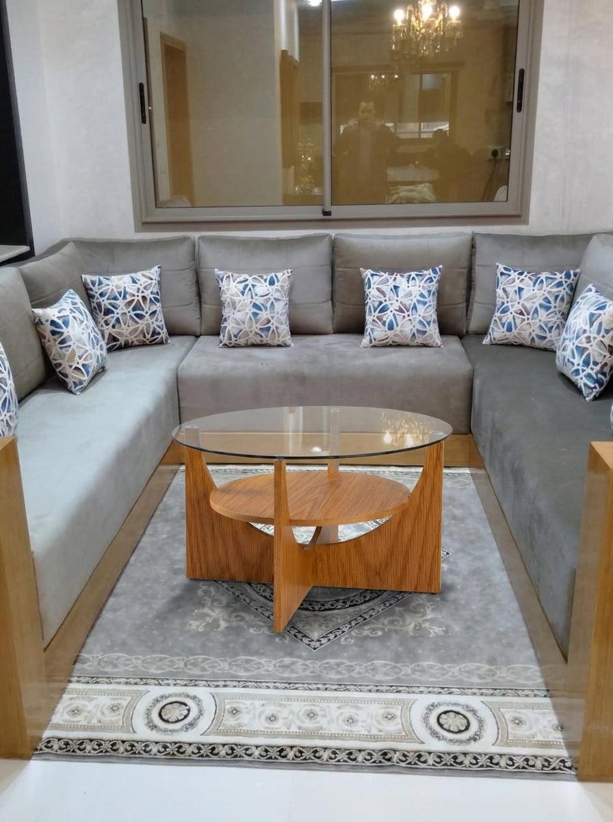 Contemporary Glass Center Table
