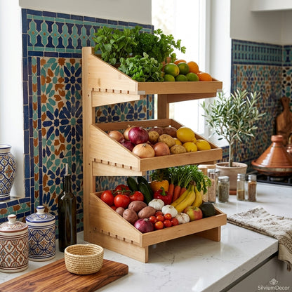 Tier Wooden Storage Rack