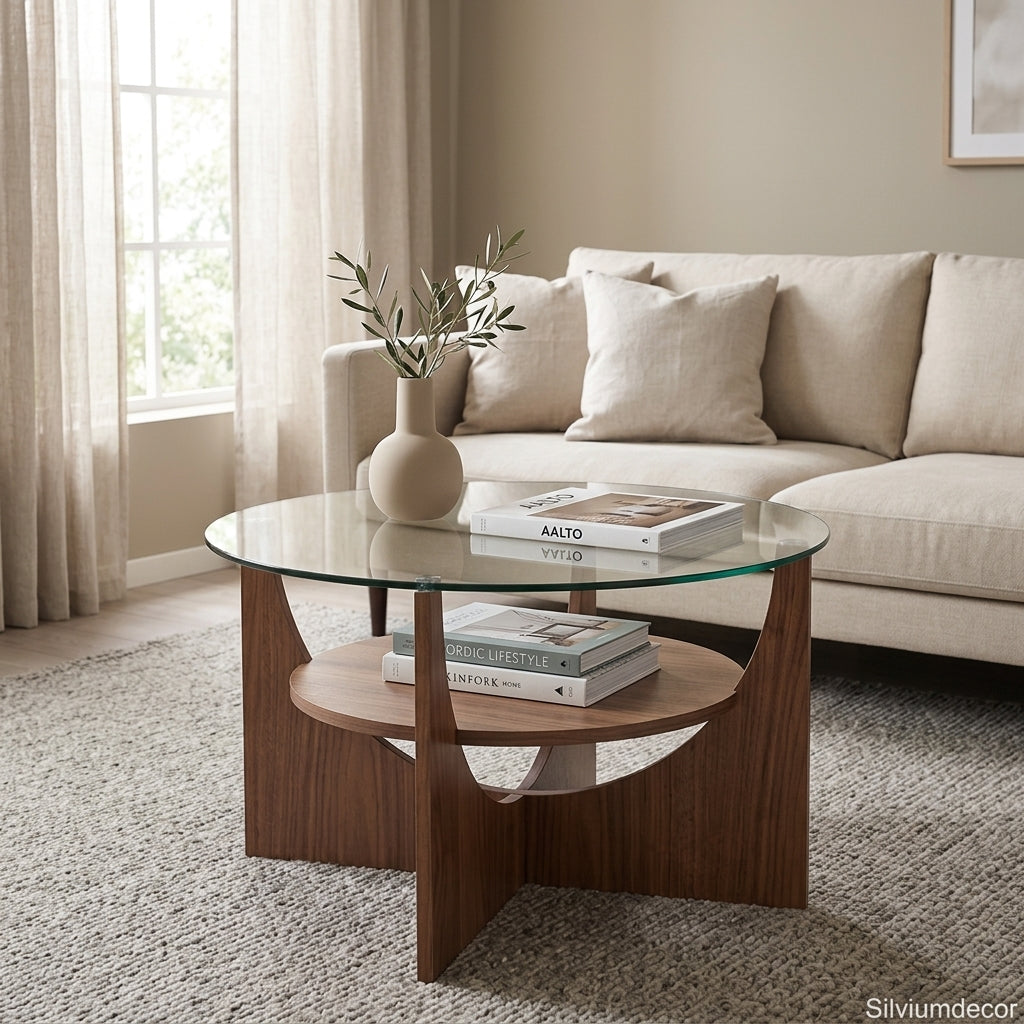 Contemporary Glass Center Table