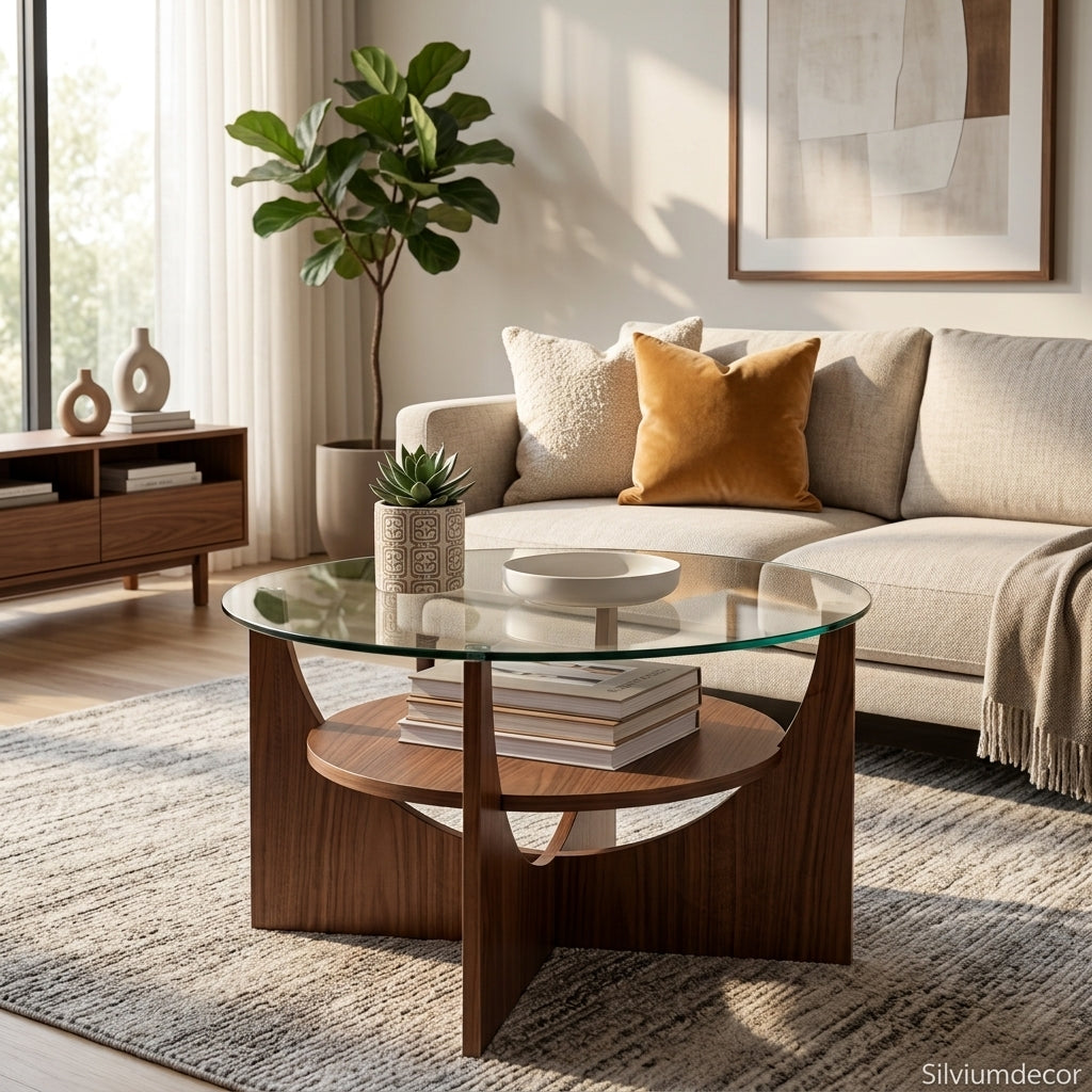 Contemporary Glass Center Table