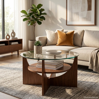 Contemporary Glass Center Table