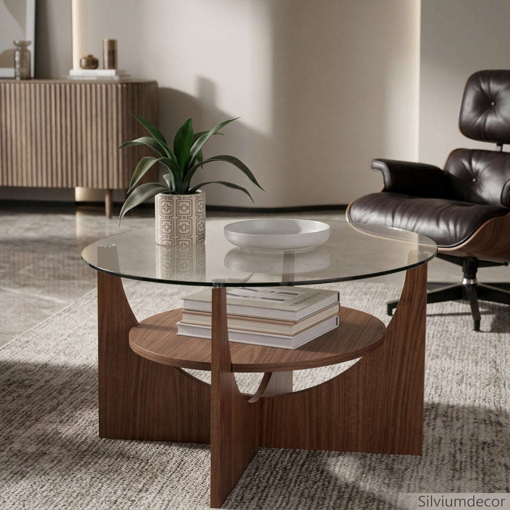 Contemporary Glass Center Table