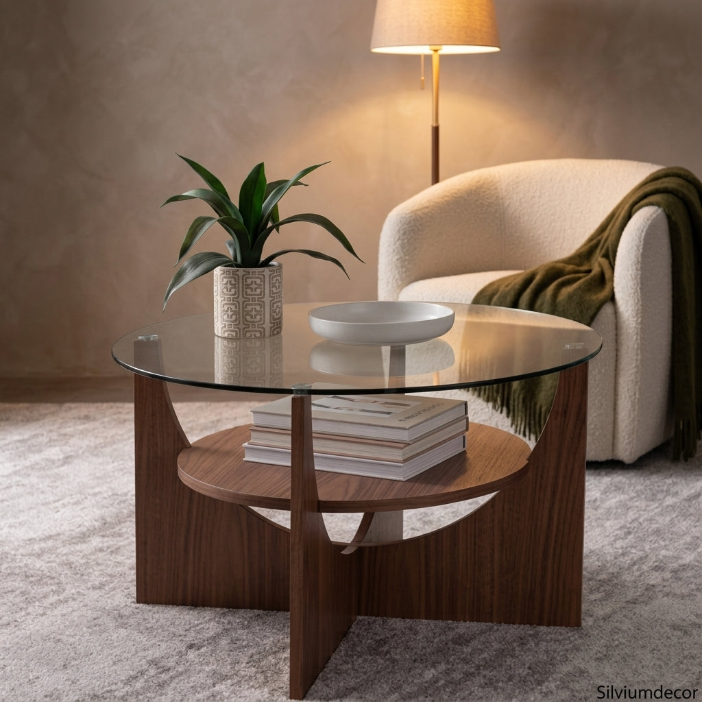 Contemporary Glass Center Table